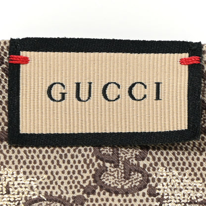 Gucci Silk Twill GG Monogram GG Bee Neck Bow Scarf Black Red 3 of 5