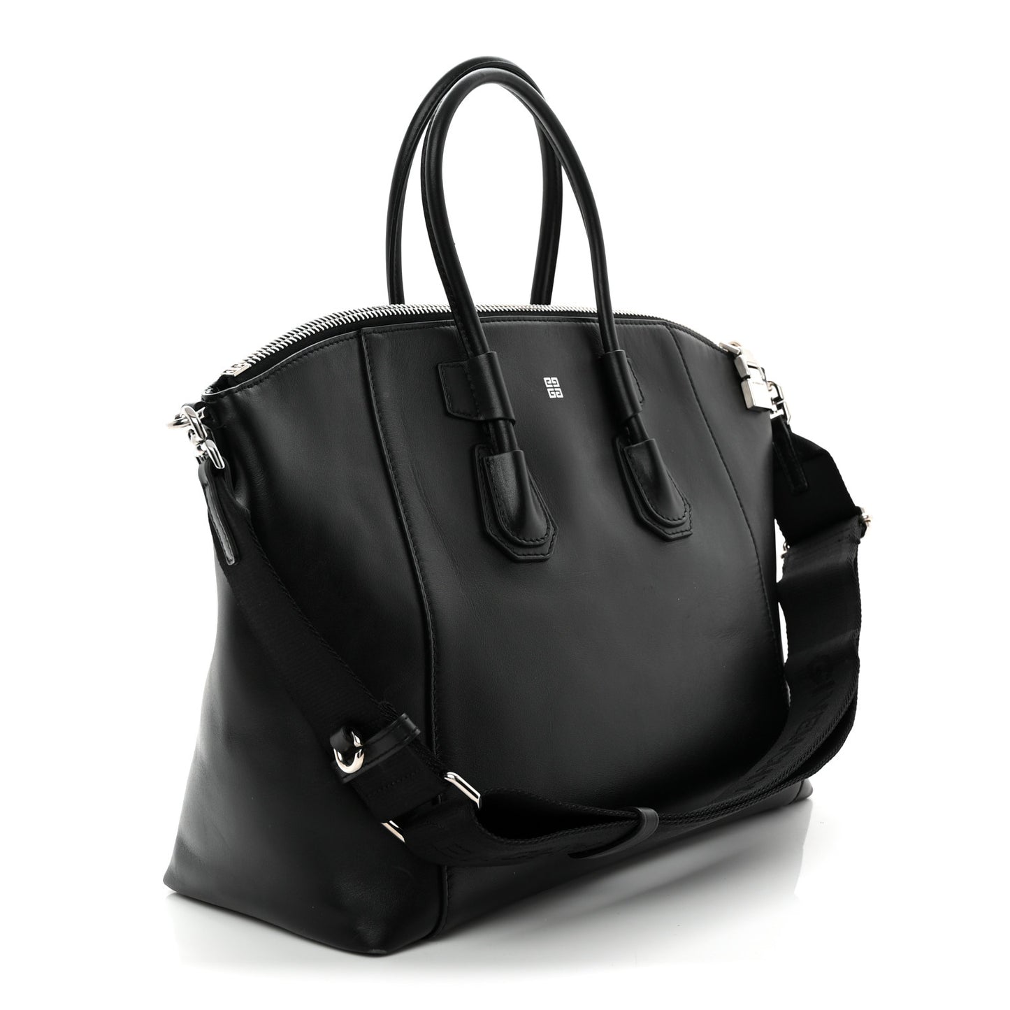 Box Calfskin Small Antigona Sport Top Handle Bag  Black