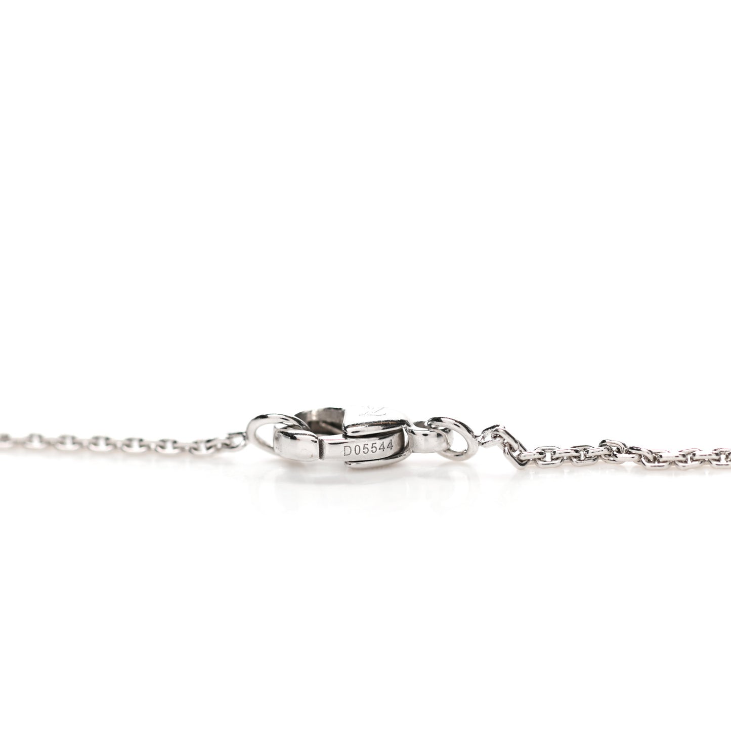 18K White Gold Diamond Idylle Blossom LV Pendant Necklace