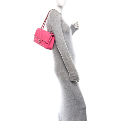 Chanel Caviar Quilted Medium Double Flap Pink 2 of 12