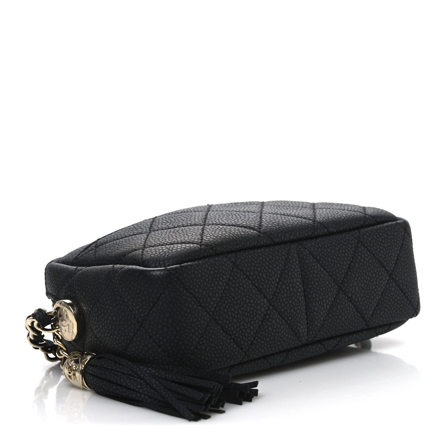 Chanel Caviar Flat Quilted Mini Coco Tassel Camera Case Black 4 of 11