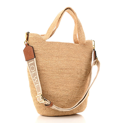 Loewe Raffia Mini Slit Tote Bag Natural Tan 3 of 8