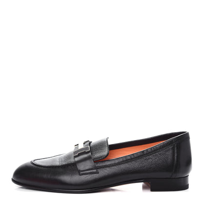 Hermes Goatskin Paris Loafers 36.5 Black 1 of 11