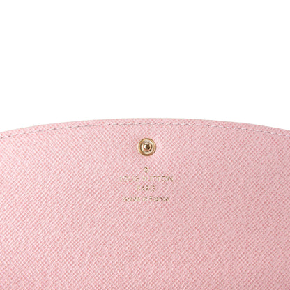 Louis Vuitton Damier Azur Emilie Wallet Rose Ballerine 7 of 11