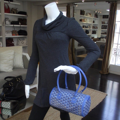 Goyard Goyardine Amakios PM Bowler Tote Bag Blue 2 of 11