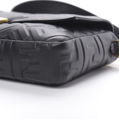 Fendi Nappa FF 1974 Embossed Large Baguette Black 10 of 10