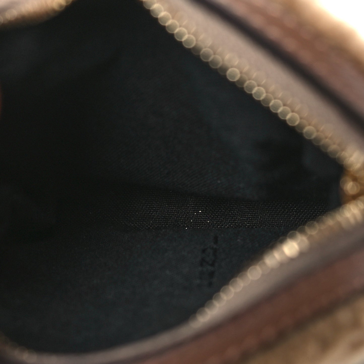Shearling Vitello Dolce Macro FF 1974 Dice Bag Charm Multicolor Brown