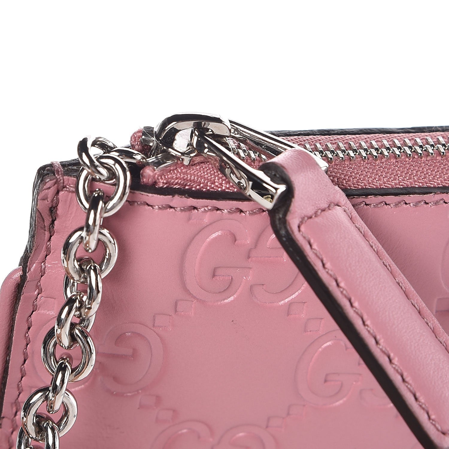 Gucci Guccissima Signature Key Case Carmine Rose 8 of 9