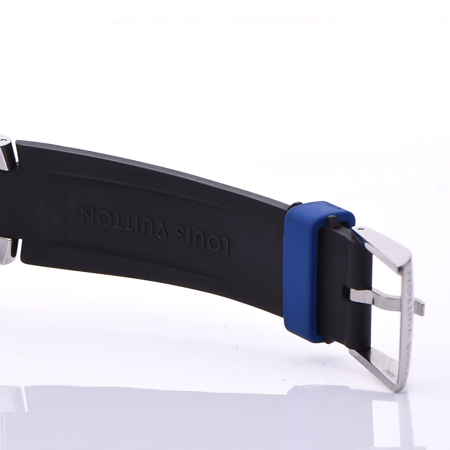 Louis Vuitton Stainless Steel Rubber 44mm Tambour Regatta Quartz Watch Blue 6 of 7