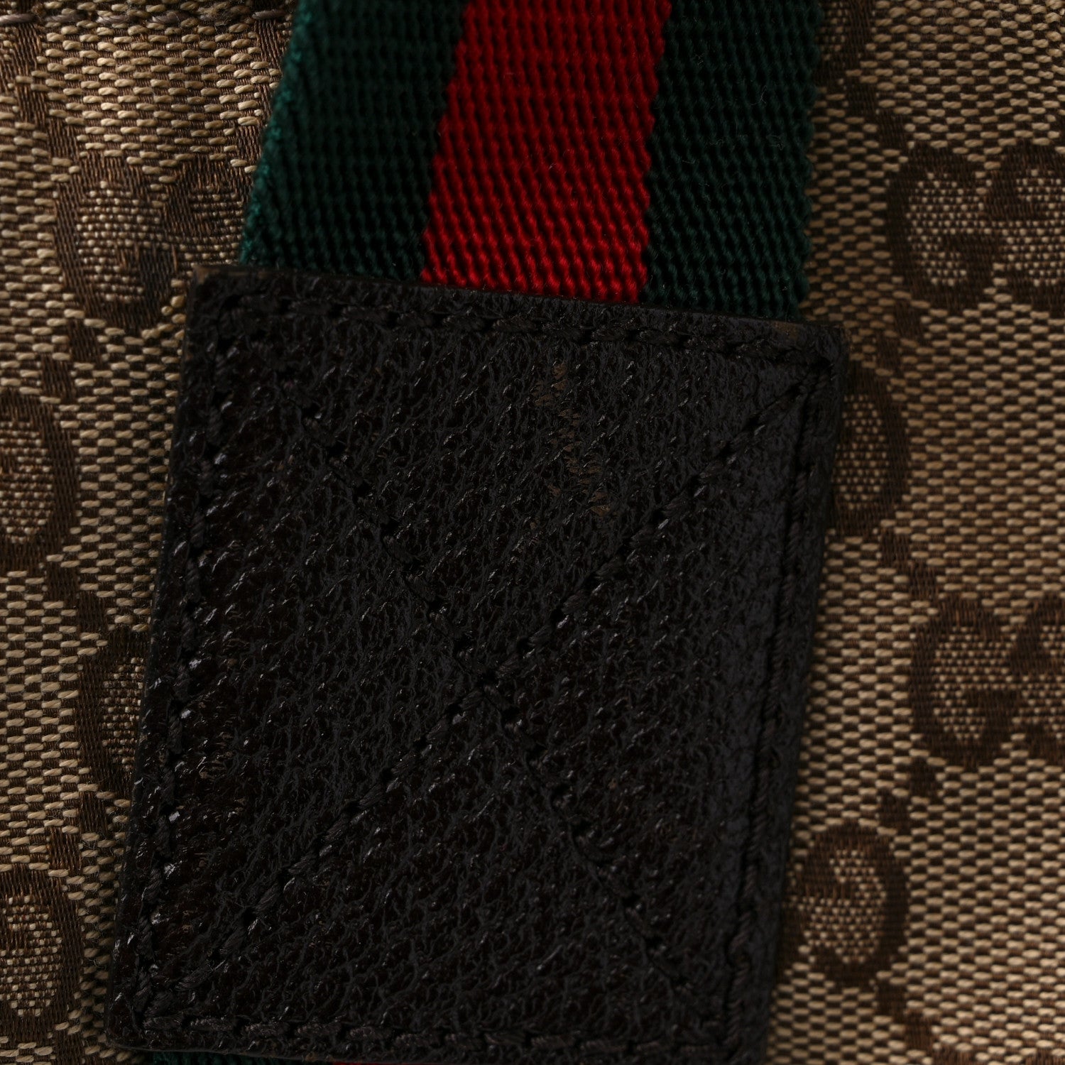 Gucci GG Monogram Medium Web Handle Vertical Tote Dark Brown 14 of 15