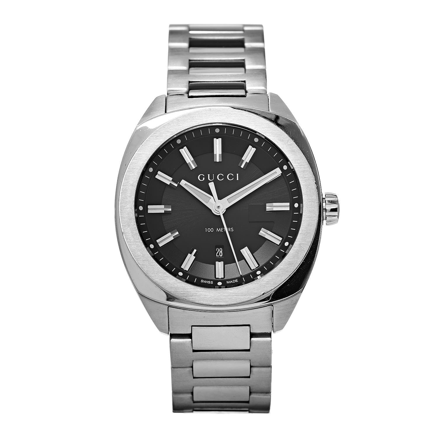 Gucci Stainless Steel 37mm GG2570 Quartz Watch Black 1 of 8
