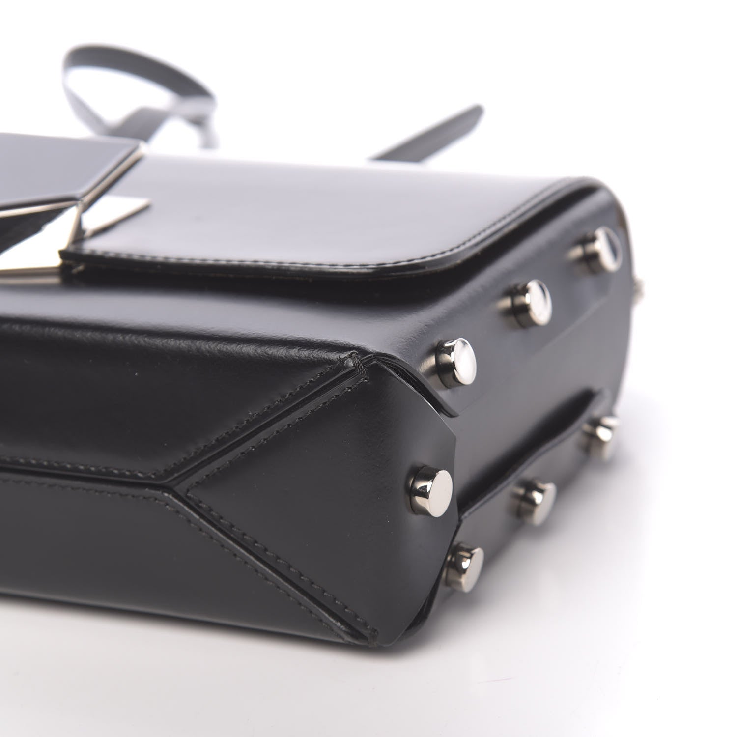 Jimmy Choo Smooth Calfskin Lockett City Shoulder Bag Black 10 of 11