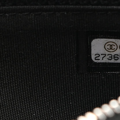 Chanel Caviar CC Small Zip Around Wallet Black Blue Green 8 of 8