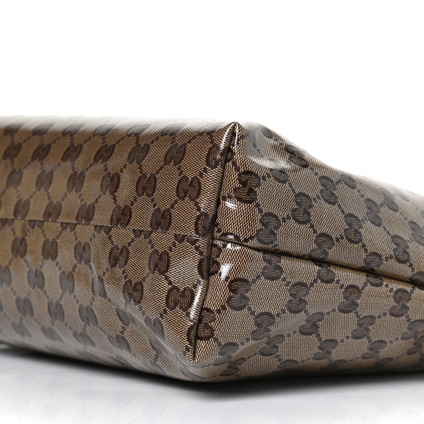 Crystal Monogram Large Flat Messenger Bag Dark Brown