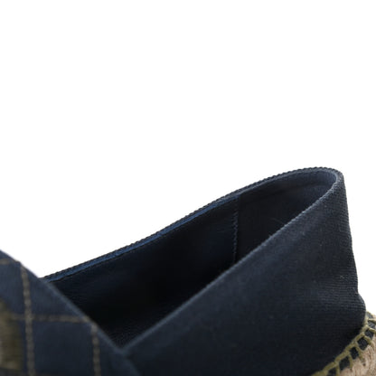 Chanel Fabric Biarritz CC Espadrilles 39 Blue Green 5 of 5