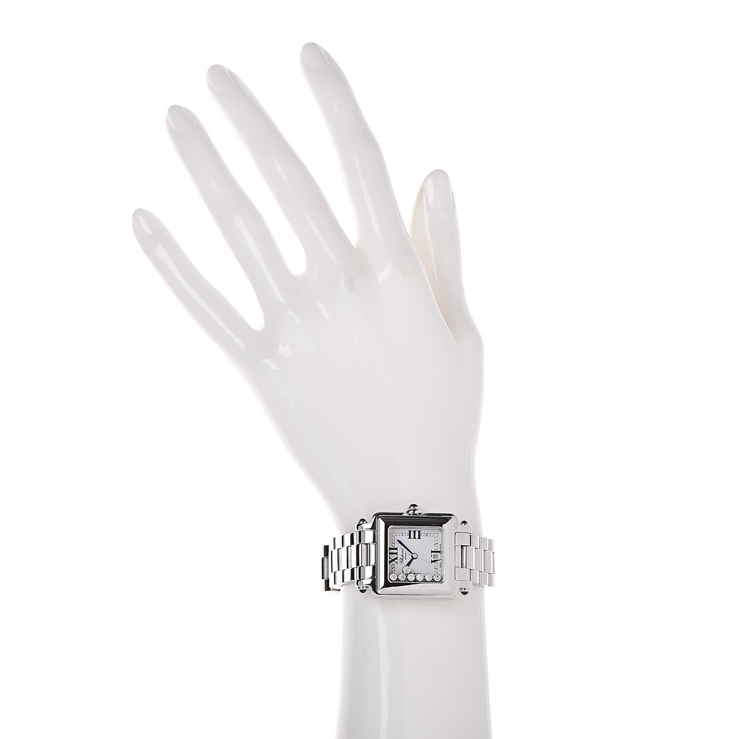 Stainless Steel 7 Diamond 27mm Happy Sport Quartz Watch