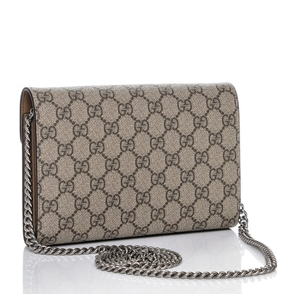 Gucci GG Supreme Monogram Mini Dionysus Chain Wallet Beige Taupe 3 of 7