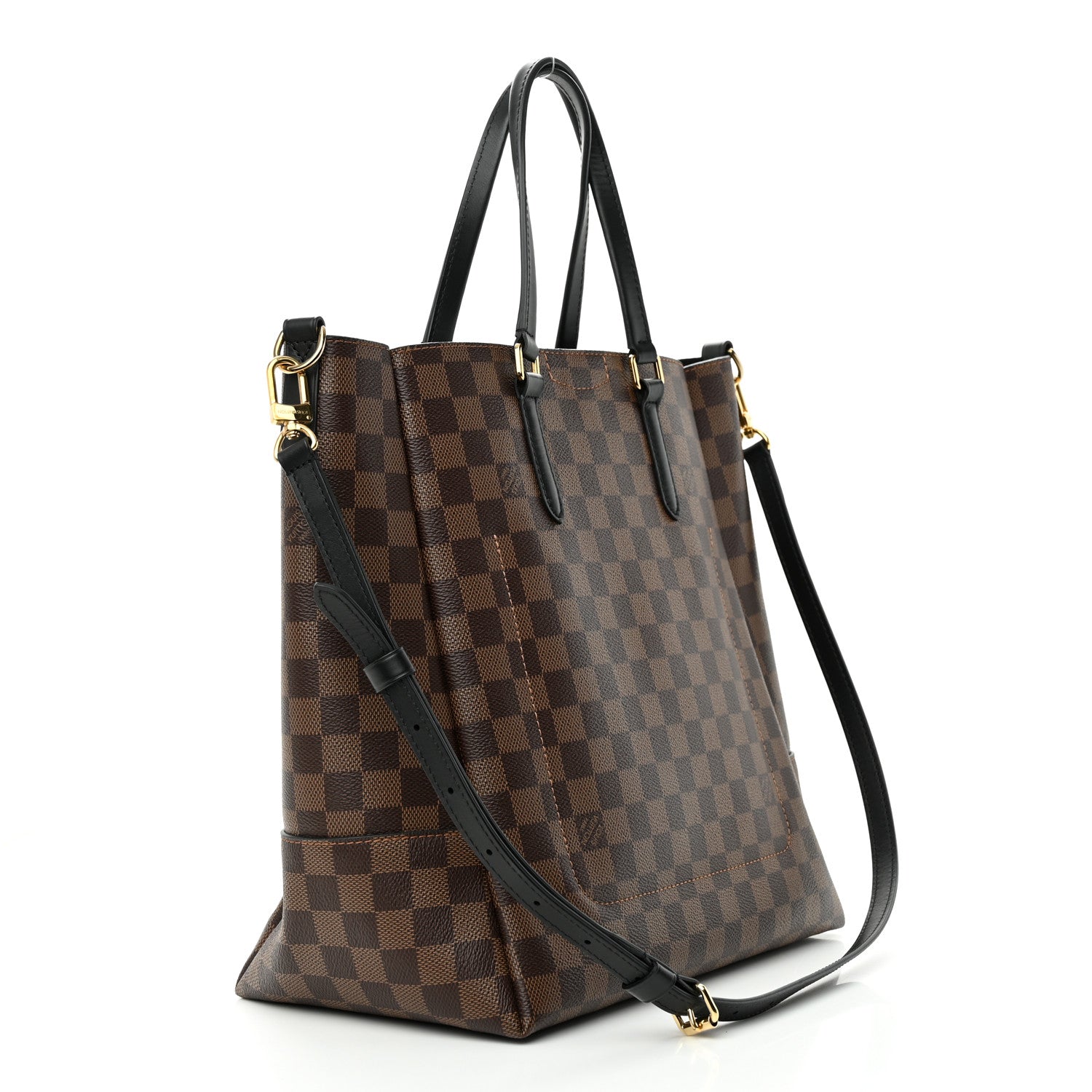 Louis Vuitton Damier Ebene Belmont MM Black 3 of 10