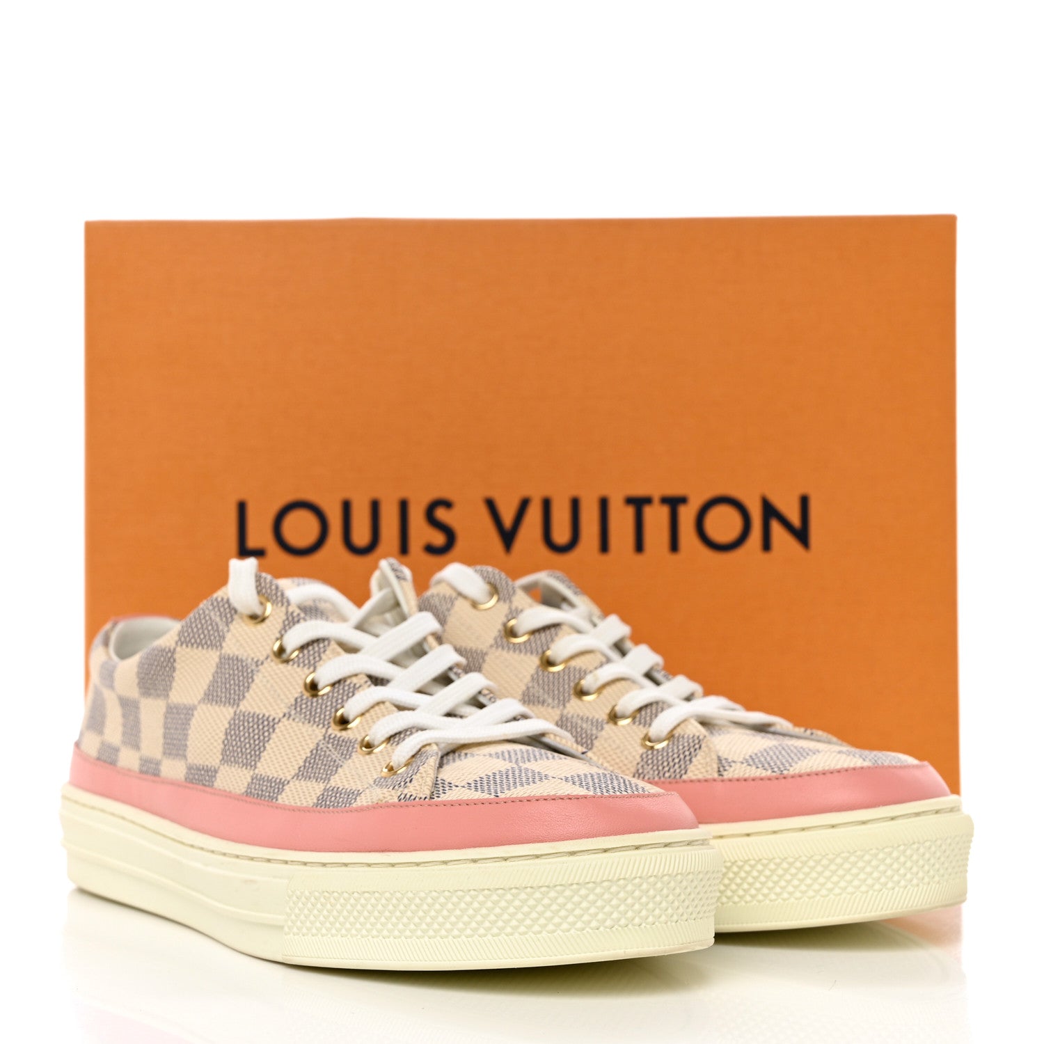 Louis Vuitton Damier Azur Stellar Sneakers 39 Rose Ballerine 9 of 9