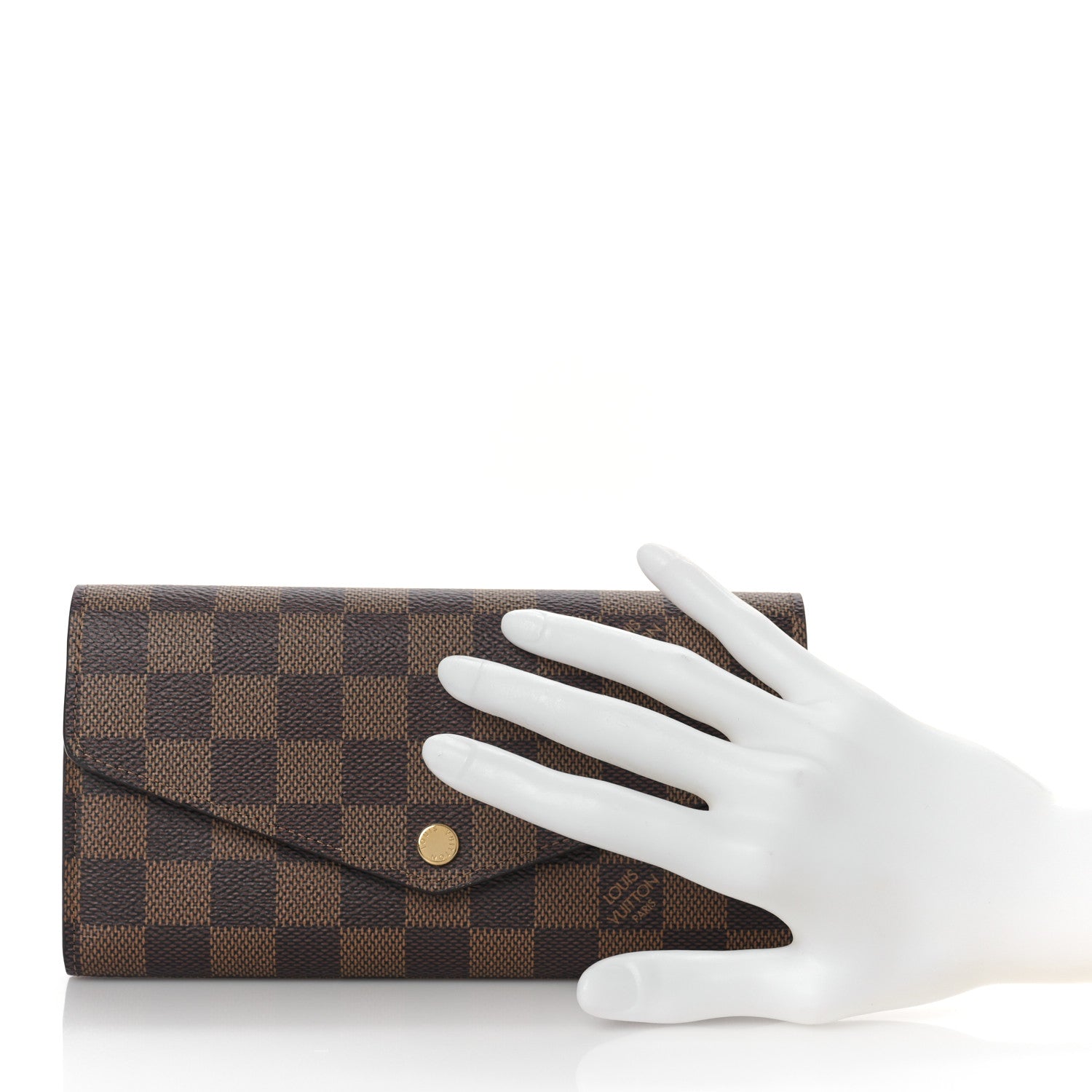 Louis Vuitton Damier Ebene Sarah Wallet NM 2 of 13