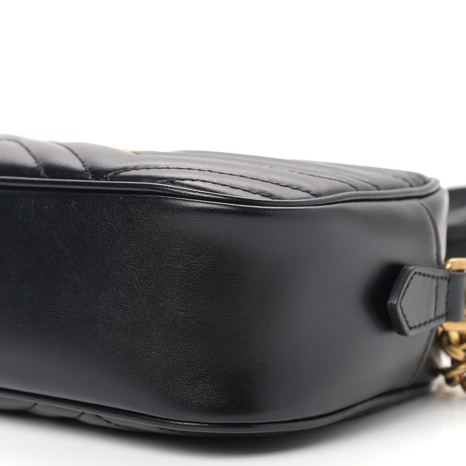 Gucci Calfskin Matelasse Small GG Marmont Chain Shoulder Bag Black 9 of 9