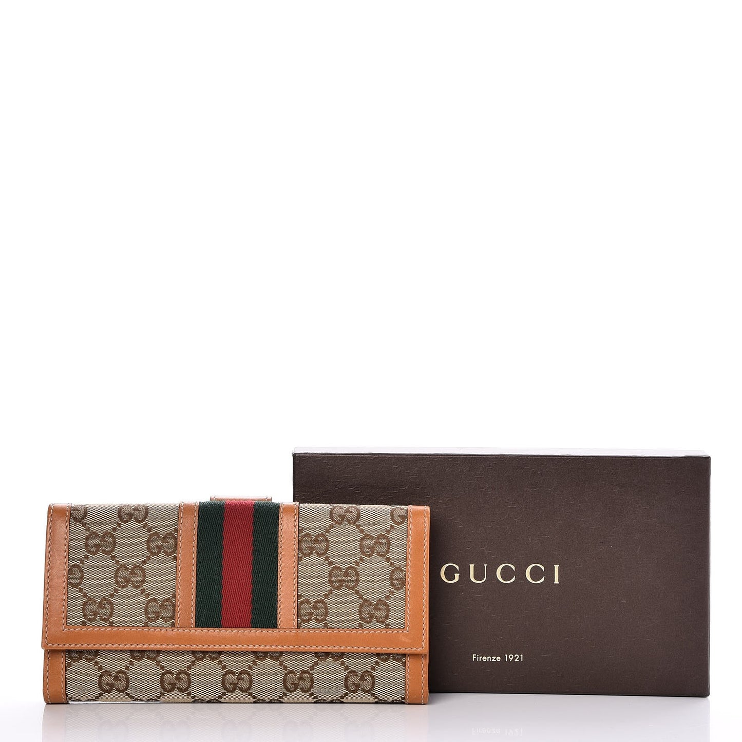 Monogram Vintage Web Continental Wallet Tobacco