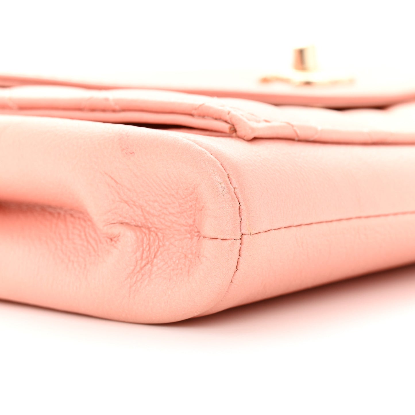Iridescent Calfskin Smart Pocket Flap Bag Pink