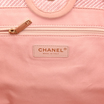 Chanel Mixed Fibers Calfskin Small Deauville Tote Rose Pink 6 of 11