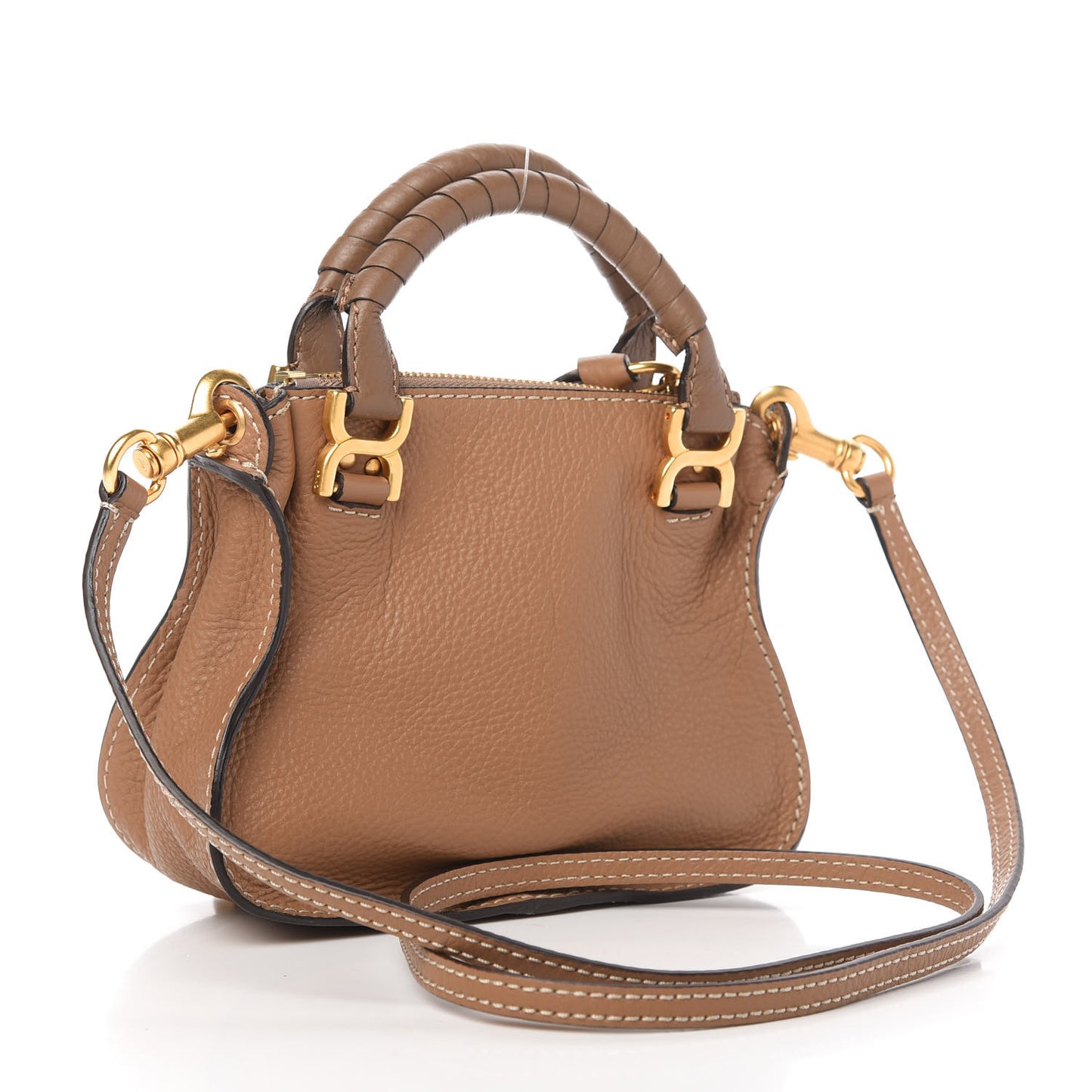 Calfskin Mini Marcie Satchel Nut