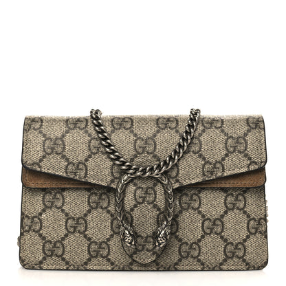Gucci GG Supreme Monogram Super Mini Dionysus Shoulder Bag Taupe 1 of 6
