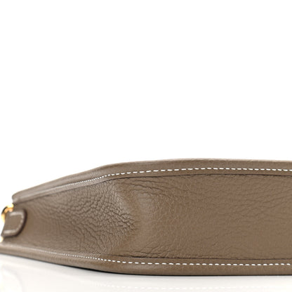 Hermes Taurillon Clemence Amazone Evelyne TPM Etoupe Bleu Indigo 9 of 11