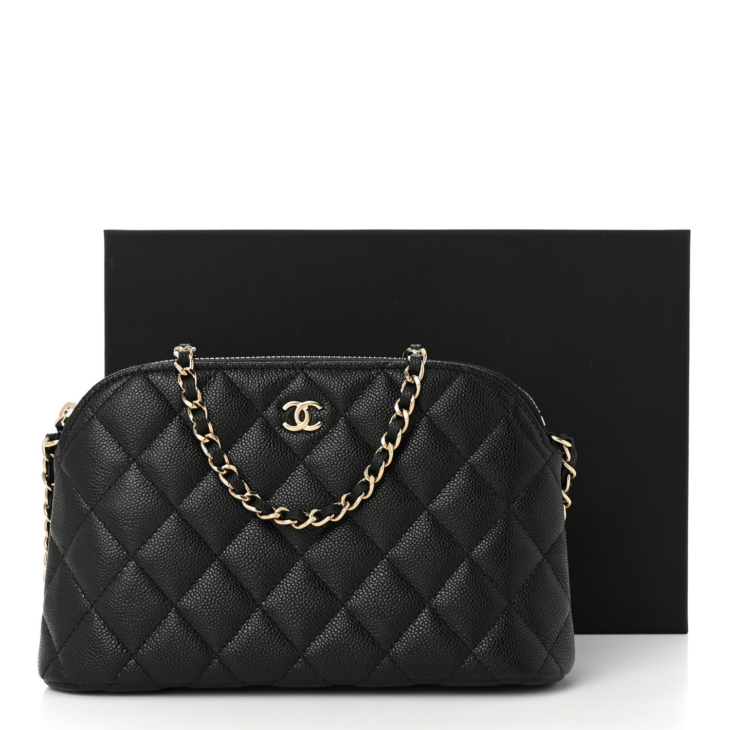 Chanel Caviar Quilted Classic Clutch With Chain Black 11 of 11