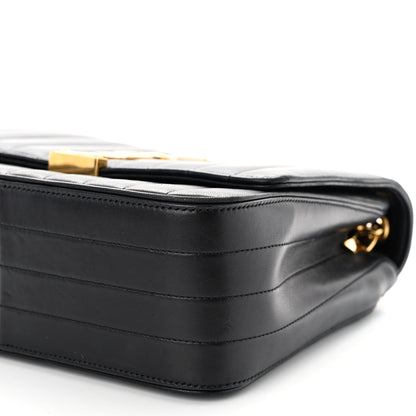 Saint Laurent Lambskin Matelasse Monogram Large Vicky Chain Bag Black 10 of 10