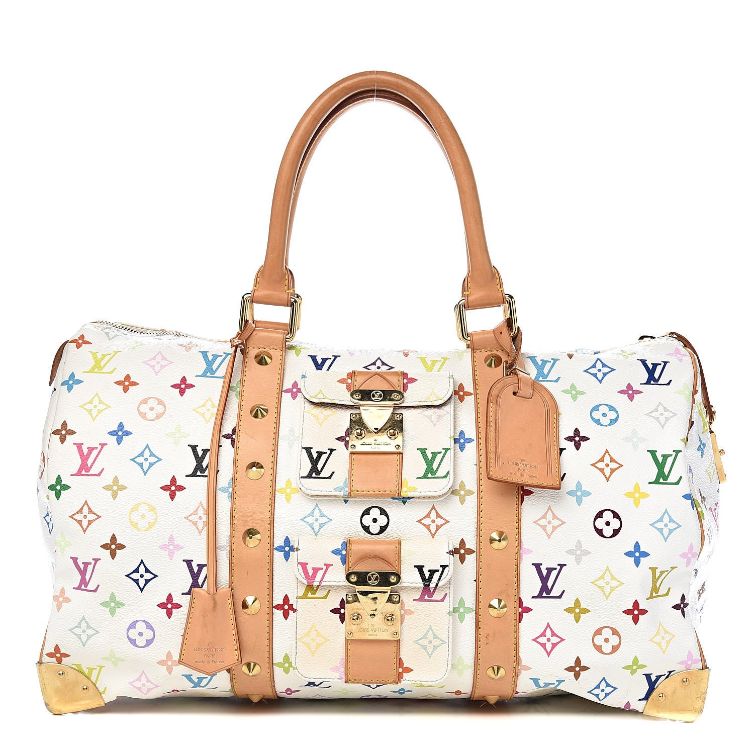 Louis Vuitton Monogram Multicolor Keepall 45 White 1 of 20