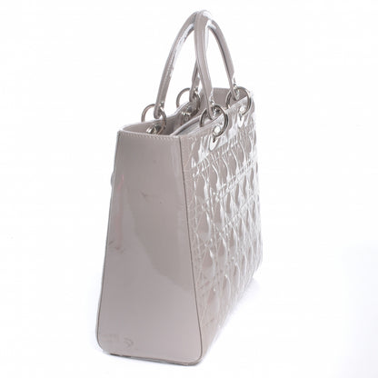 Christian Dior Patent Cannage Large Lady Dior Grey 9 of 12