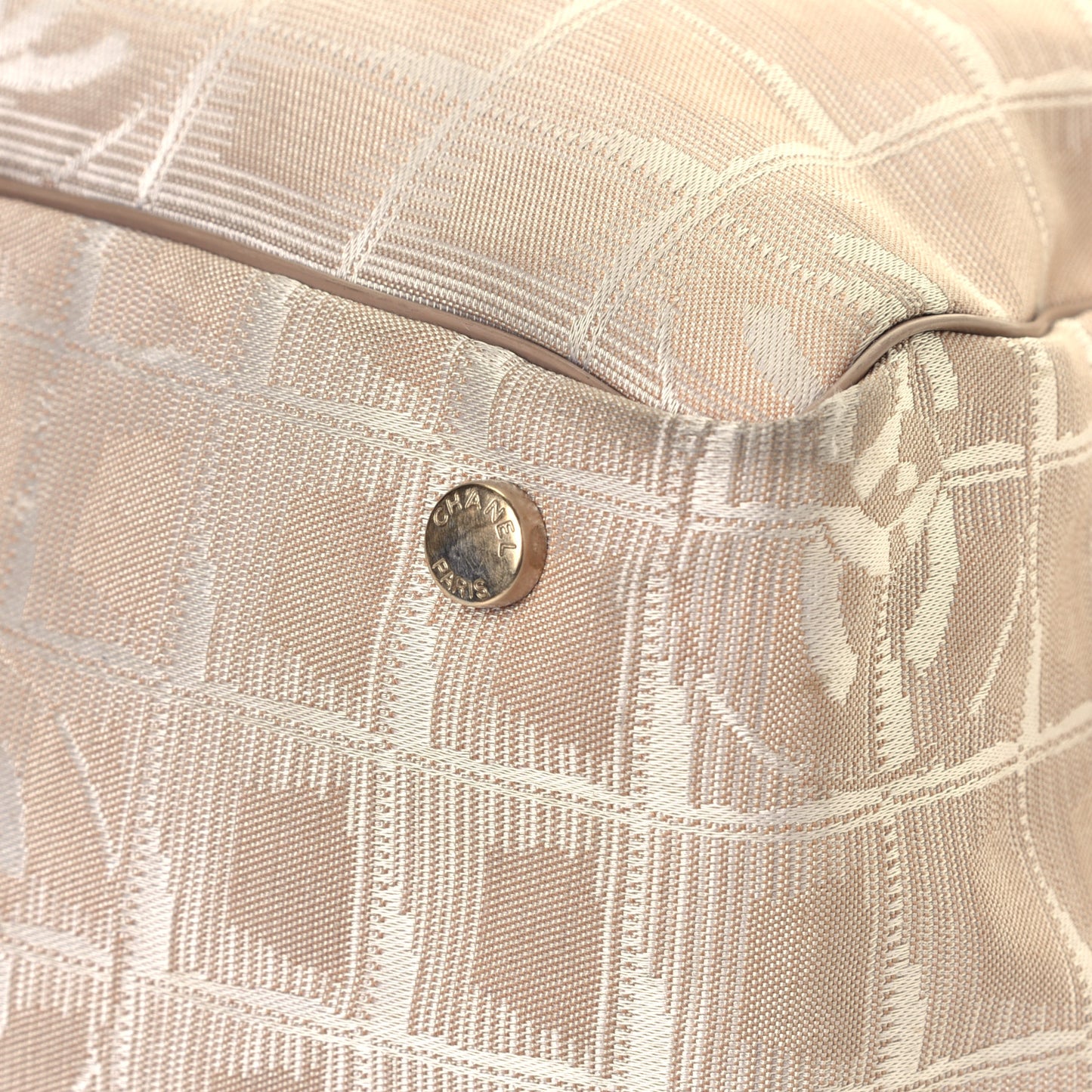 Nylon Medium Travel Tote Beige