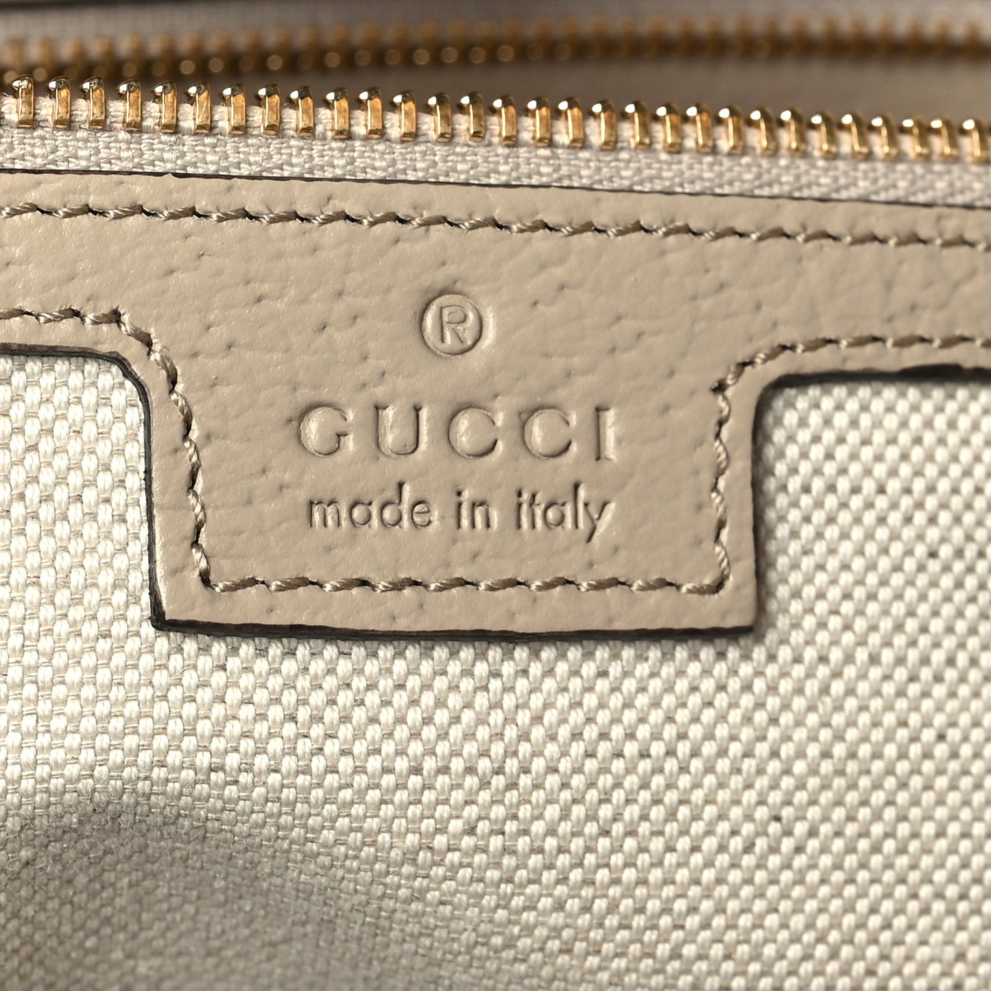 GG Supreme Monogram Textured Dollar Calfskin Web Medium Ophidia Shopping Tote Beige Mystic White Oatmeal