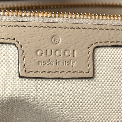 Gucci GG Supreme Monogram Textured Dollar Calfskin Web Medium Ophidia Shopping Tote Beige Mystic White Oatmeal 6 of 10