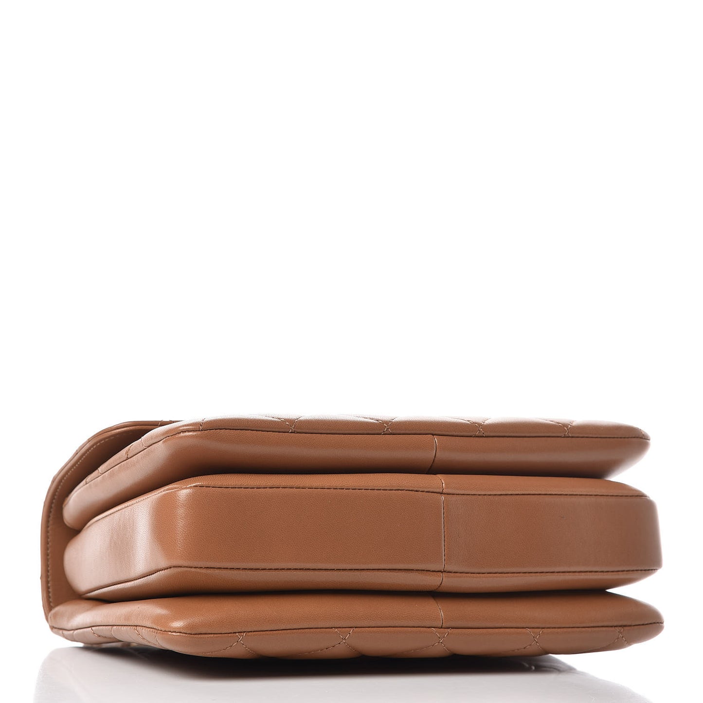 Lambskin Quilted Small Trendy CC Flap Dual Handle Bag Camel