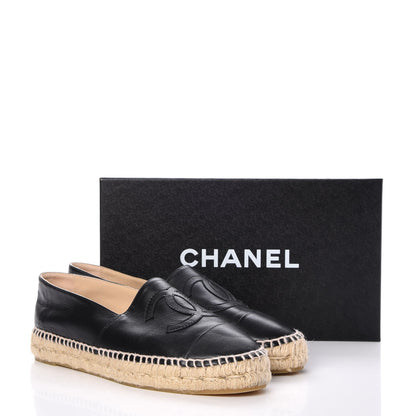 Chanel Lambskin CC Espadrilles 39 Black 14 of 14