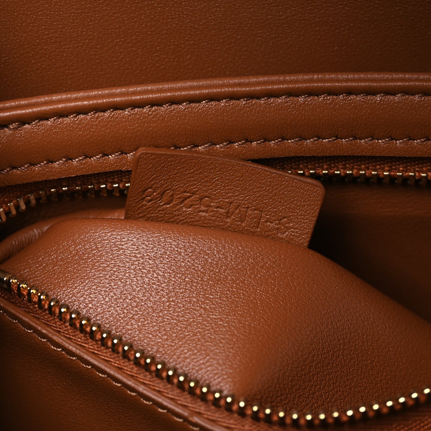 Embroidered Raffia Natural Calfskin Teen Triomphe Natural Tan