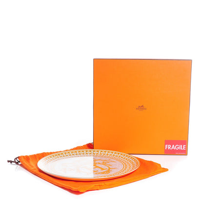 Hermes Porcelain Mosaique Au 24 Tart Platter 12.6" 5 of 5