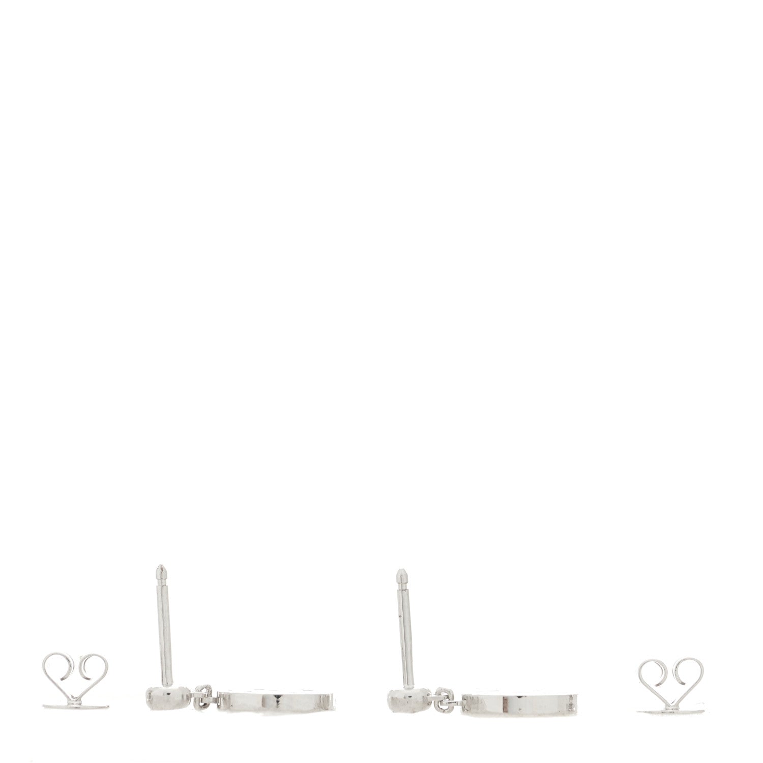 Louis Vuitton 18K White Gold Diamond Monogram Idylle Blossom Drop Earings 3 of 4