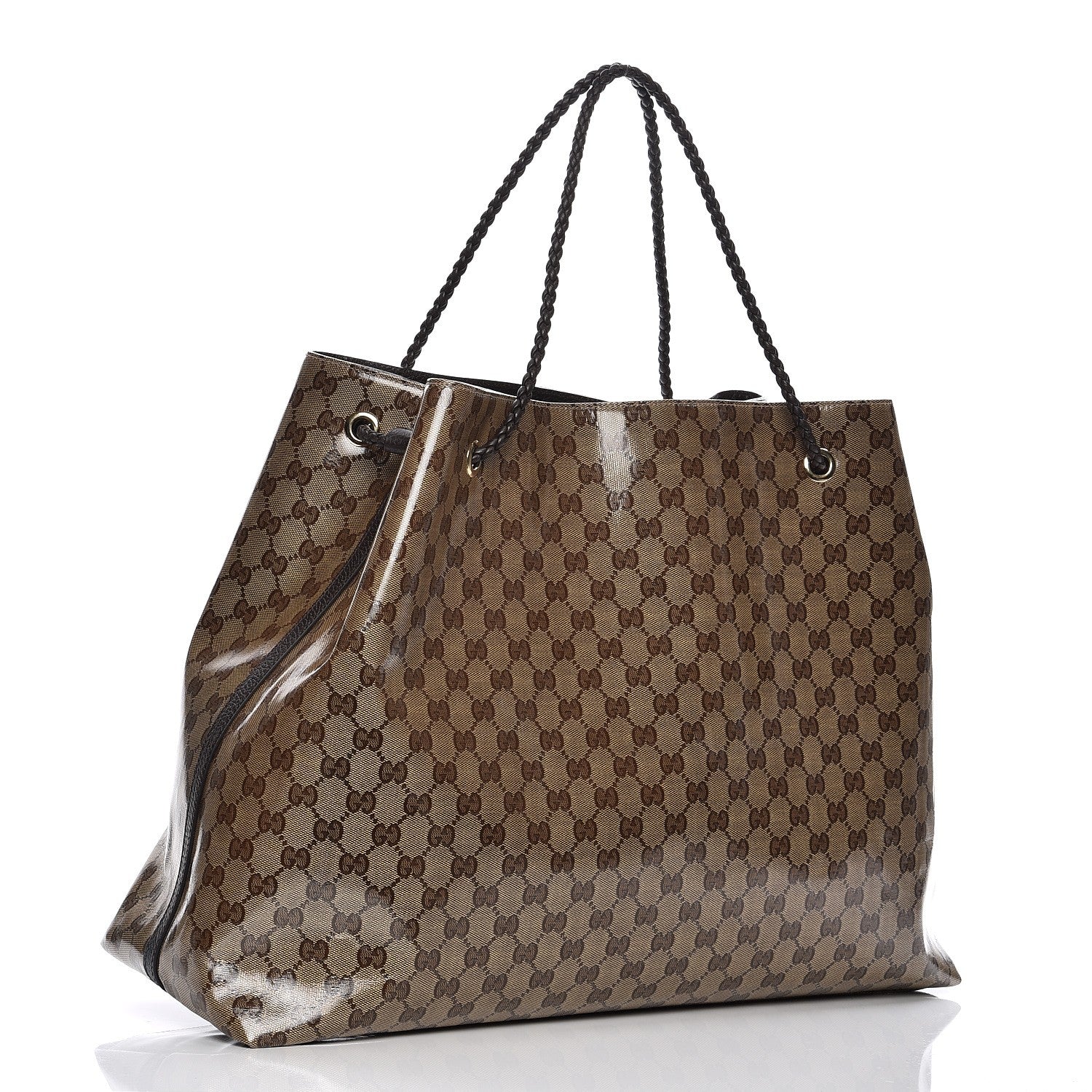 Gucci Crystal Monogram Gifford Shopping Tote Brown 3 of 8