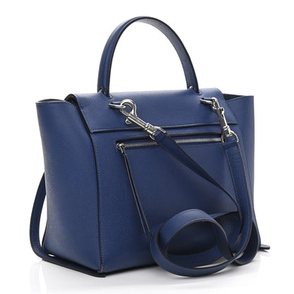 Celine Grained Calfskin Micro Belt Bag Indigo 3 of 13