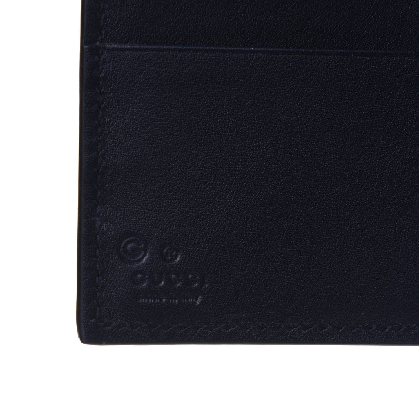 Microguccissima Bi-Fold Wallet Navy Blue