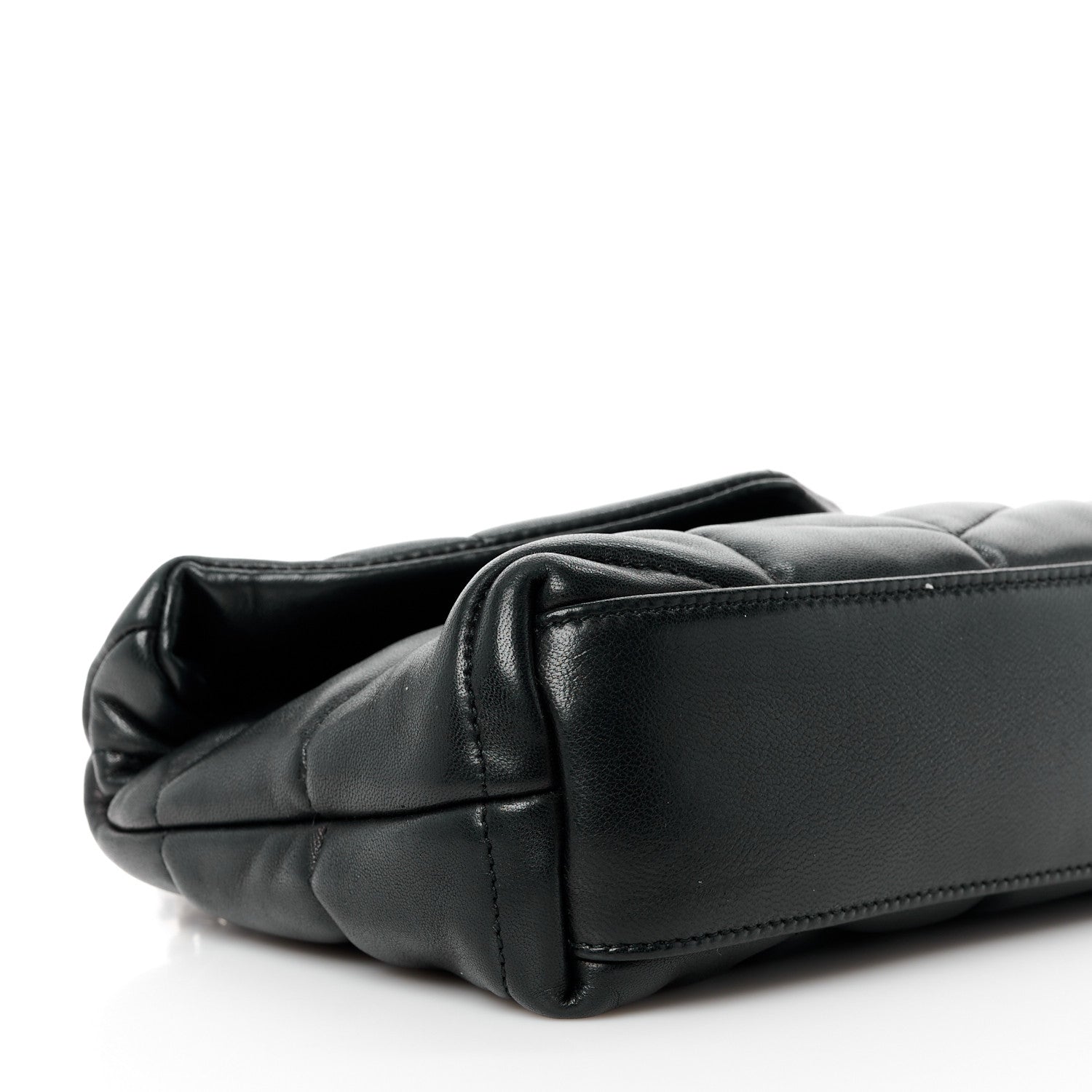 Saint Laurent Lambskin Quilted Toy Loulou Puffer Monogram Chain Satchel Black 10 of 11