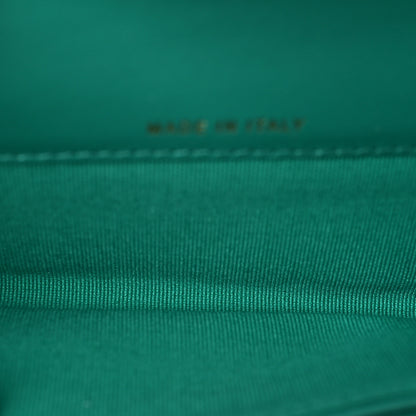 Chanel Lambskin Quilted Flap Card Holder Wallet Green 5 of 9
