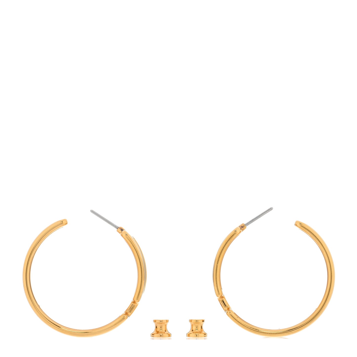Box Calfskin Olympe Hoop Earrings Black