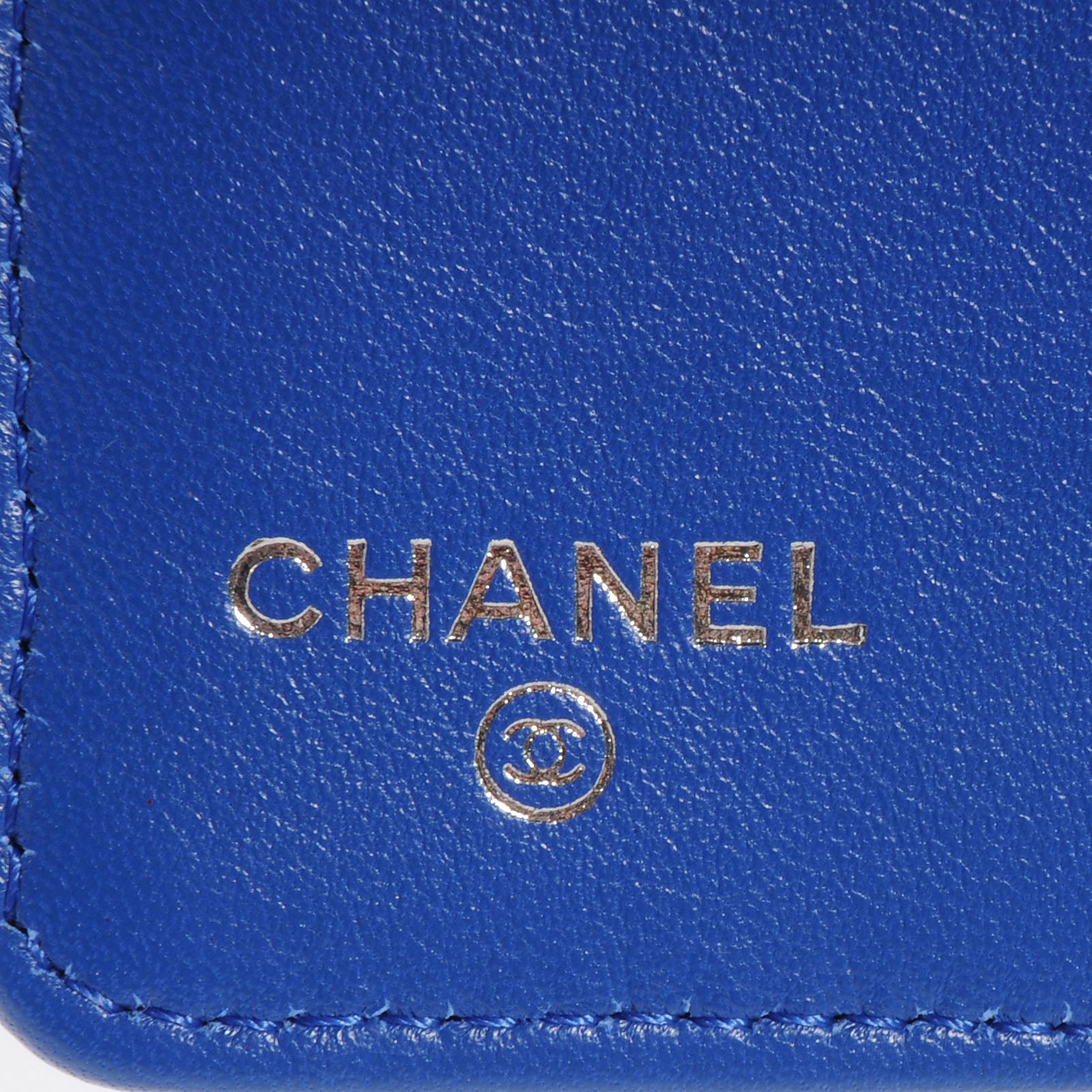 Chanel Patent Quilted Yen Wallet Dark Blue 6 of 8